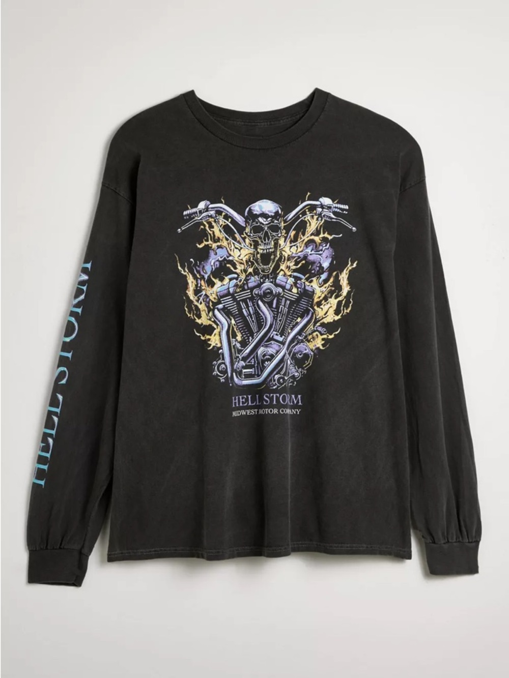 NWOT Urban Outfitters Hell Storm Motor Company Long Sleeve Tee Size XL